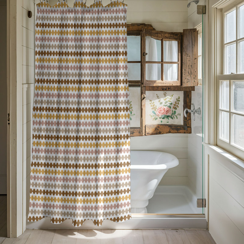 Classic Charm - rideau de douche standard 1 pièce, H 74 po x l 71 po