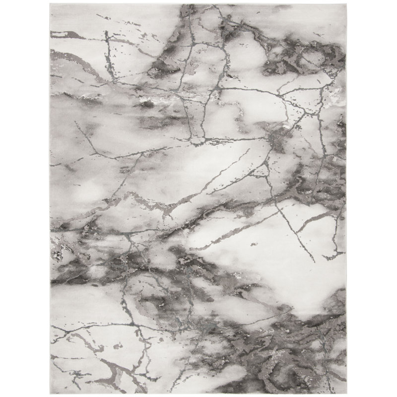 Swindle Abstract Grey/Silver Area Rug, null