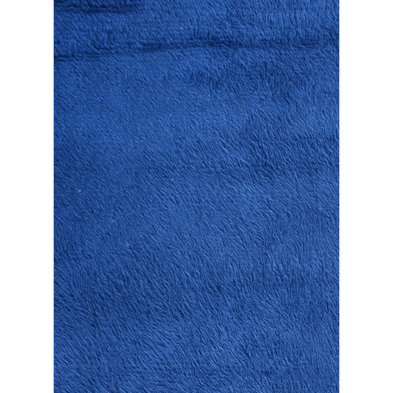 Tapis en laine noué à la main bleu foncé, Rectangle 8 pi x 10 pi