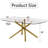 Modern 71" Rectangular Tempered Glass Dining Table with Gold X-Shape Metal Legs, Seats 6-8