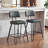 Bar Stools Set of 2 with PU Leather Upholstery and Metal Frame-227692736