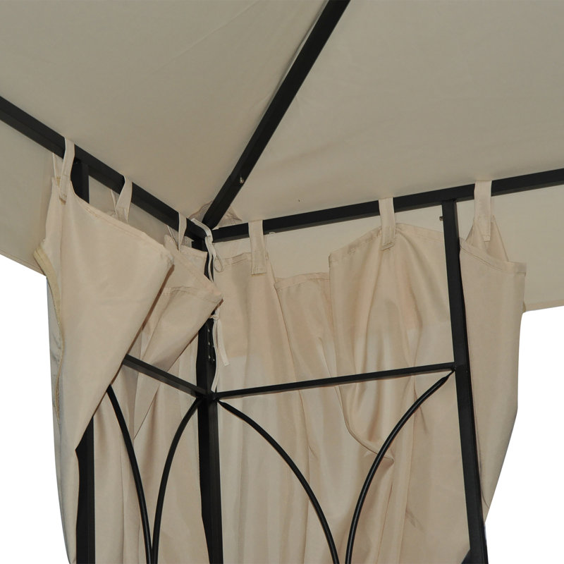 3m W x 3m D Metal Gazebo, Beige