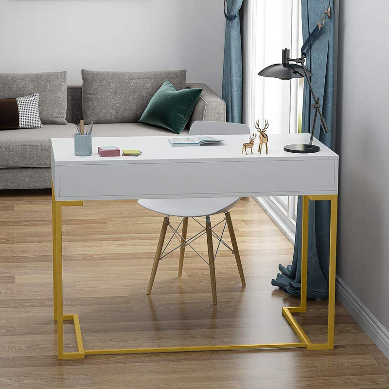 Onesiphoros L-Shaped Steel Writing Desk