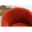 Fauteuil pivotant en tissu chenille avec pivot à 360 degrés, orange, dossier rembourré de mousse, structure en bois rembourrée, rotation-1065023062