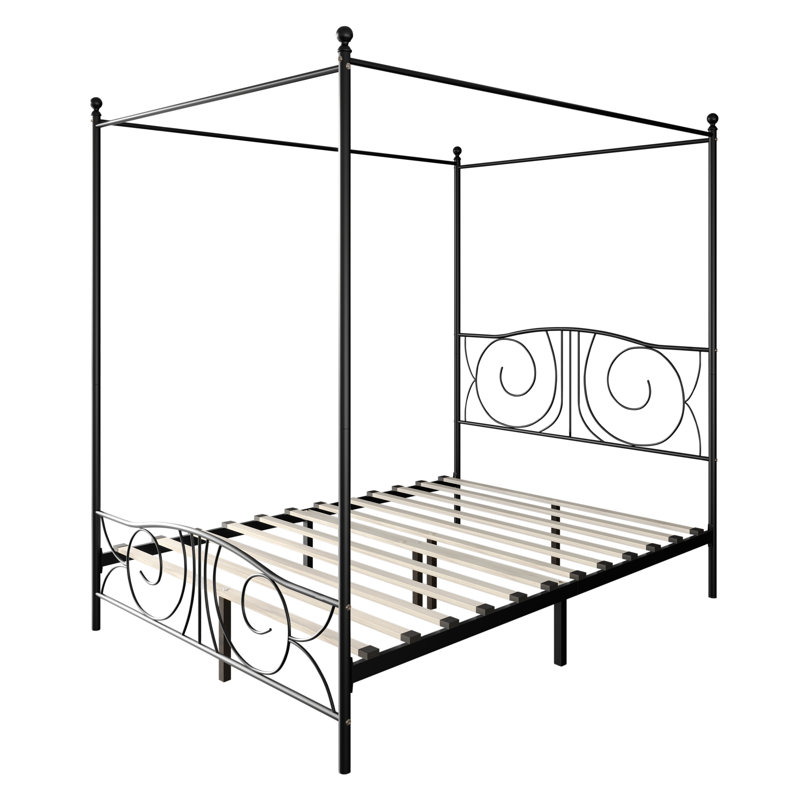 Metal Platform Bed, Full, Black