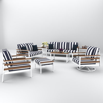 Townsend 7 Person Seating Group With Sunbrella Cushions by Birch Lane