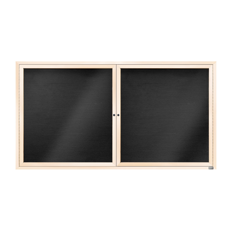 Tableau d'affichage mural fermé pour armoire d'annuaire, Ivoire thermolaqué, Deux, H 36 po x l 72 po