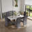 Luxury 64 Inch Faux Marble Dining Room Table With Mirrored U Shaped Base-105529710
