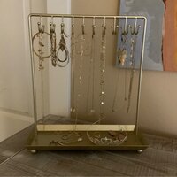 House of Hampton® Gold Jewelry Necklace Display Storage Stand with Tray &  Reviews