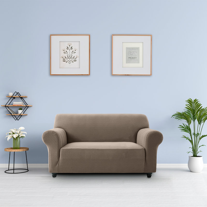 Luxury Microfiber Spandex Box Cushion Sofa Slipcover – Soft, Breathable, Wrinkle-Resistant & Durable Anti-Slip Furniture Protector