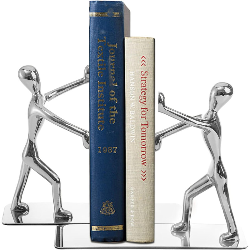 Serre-livres antidérapants en acier inoxydable