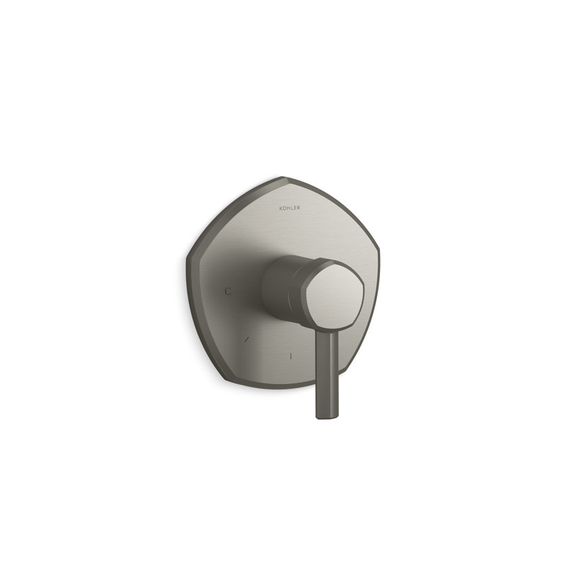 Garniture de valve thermostatique avec poignée levier occasion, Nickel brossé