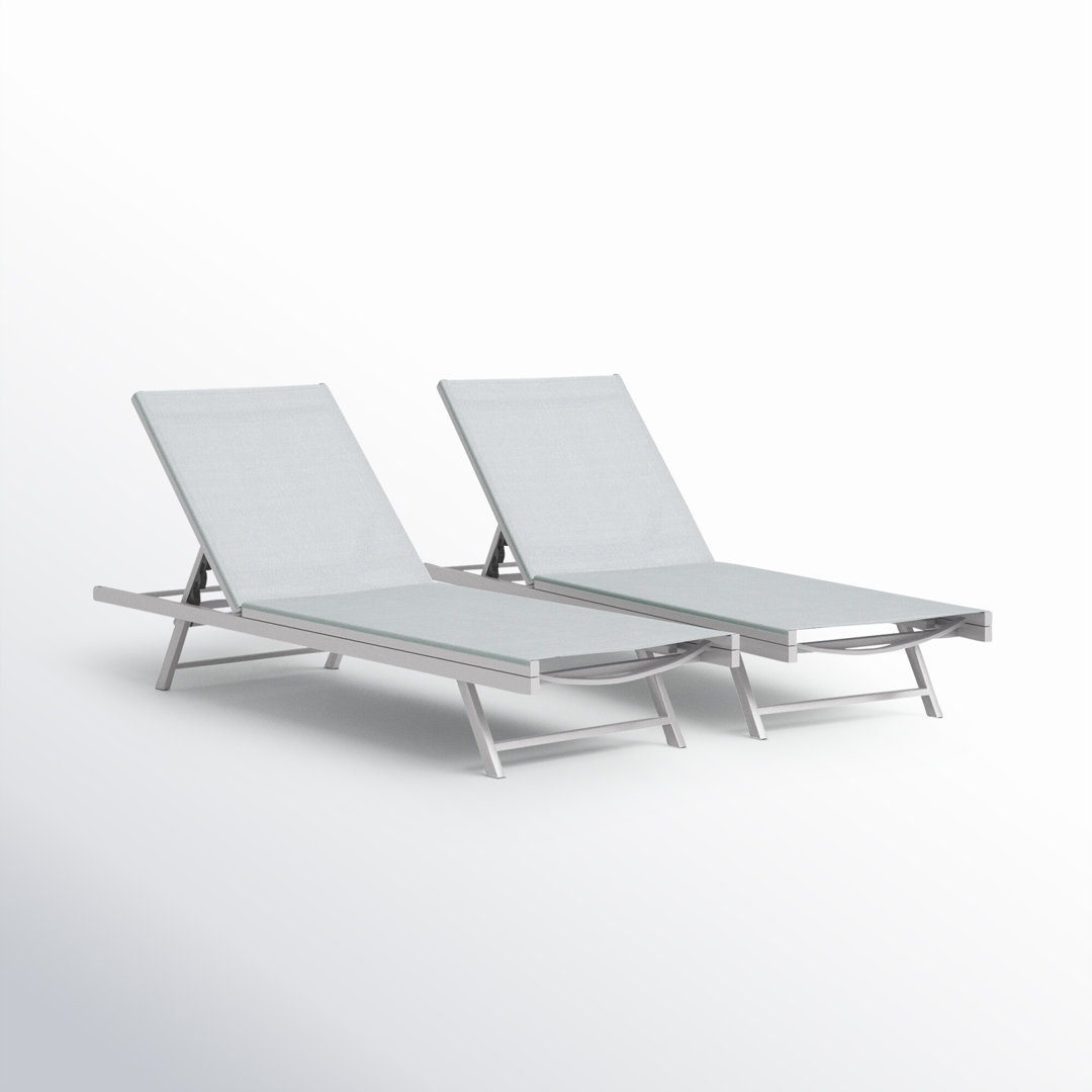 77.5" Long Reclining Chaise Lounge Set (Set of 2) Birch Lane™ 