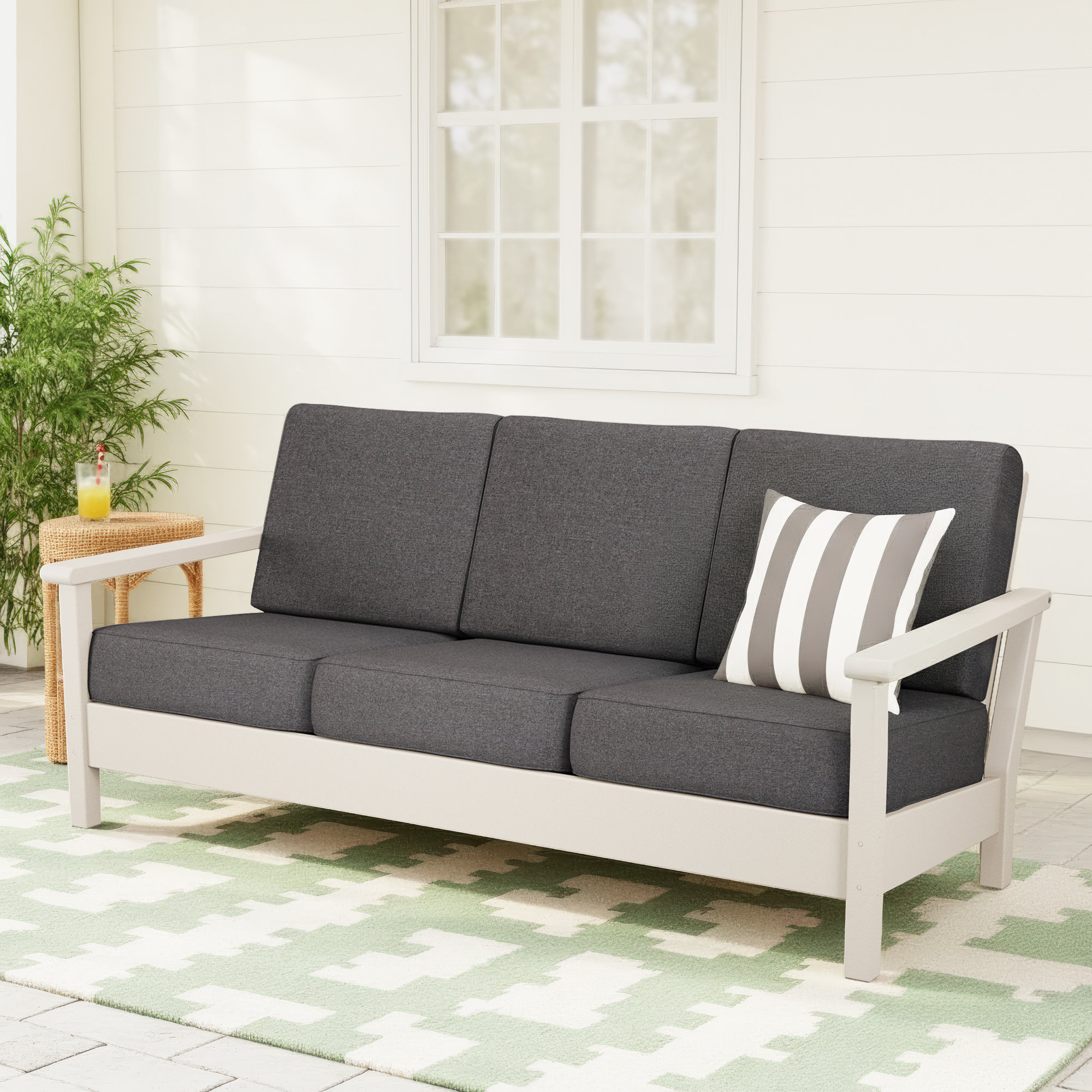 Harbour Deep Seating Sofa, Ash Charcoal, Sand