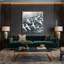 Oiseaux, art mural noir sur toile Kittiwake-333044664