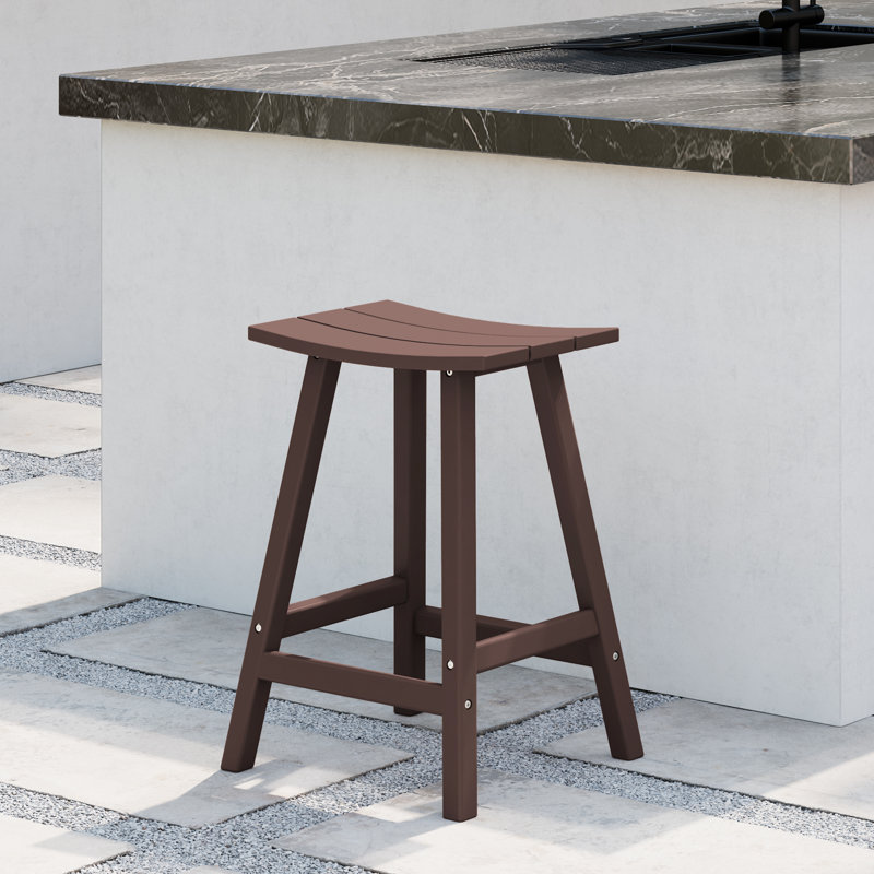 Tabouret de bar Laguna, Tabouret de comptoir (siège d’une hauteur de 24, Marron foncé