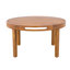 Ensemble de causeuse et table basse d'extérieur en bois d'acacia avec corde tissée à la main, finition teck-160504440