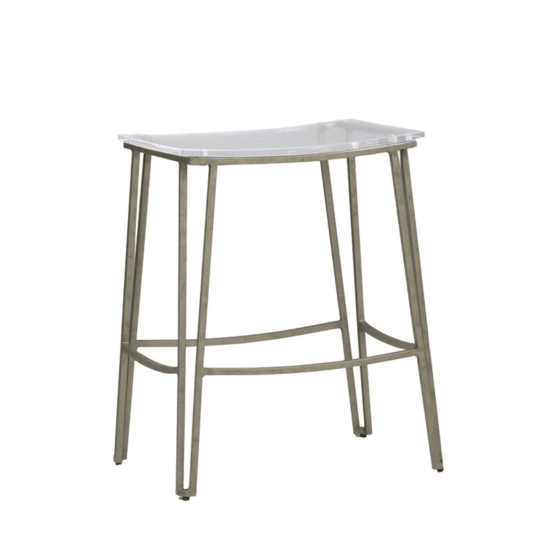 Pierce 24" Counter Stool, Antique Silver