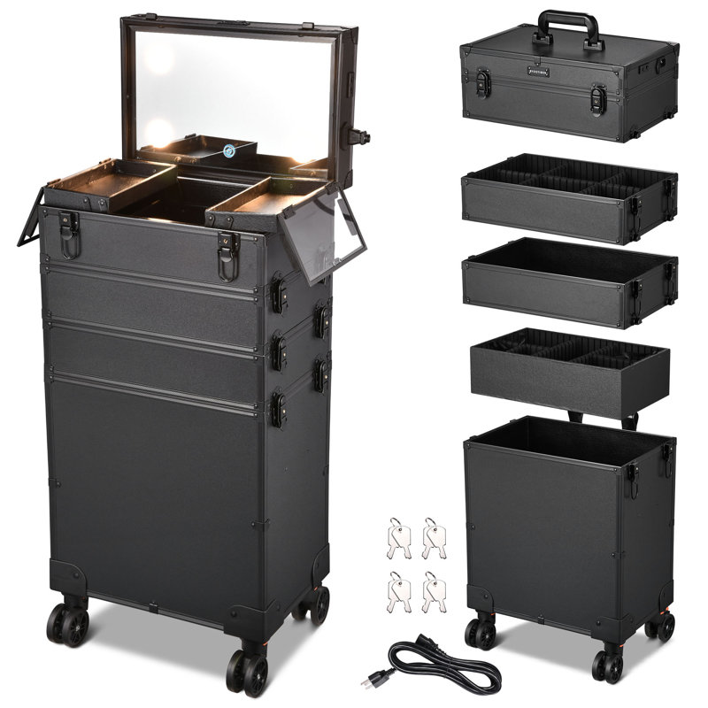 Plastic 3 Compartment Makeup Organizer