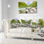 Coussin lombaire en cascade avec paysage imprimé