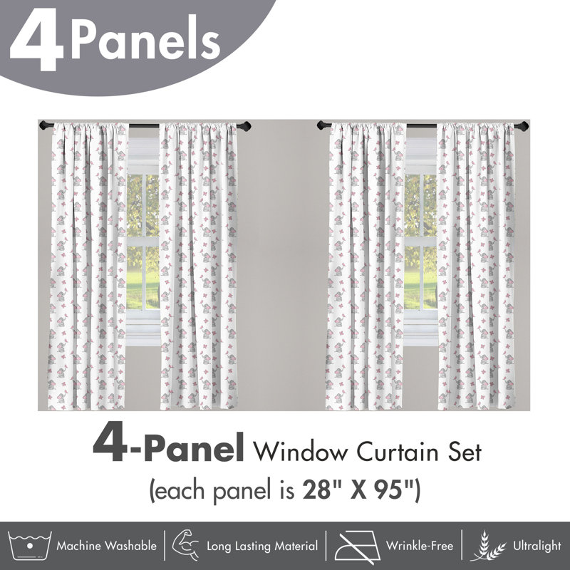 Semi Sheer Curtain, 28" W x 84" L