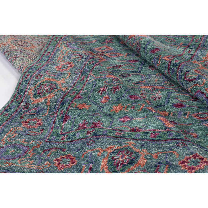 Rock My Classics Wool Oriental Area Rug in Blue/Green/Purple, Rectangle 8' x 10'