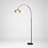 Italian Minimalist Glass and Wrought Iron Floor Lamp-507792060