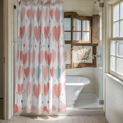 Heart Motifs - Rideau de douche Premium
