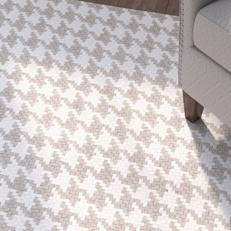 Mcmeans Wool Geometric Indoor Rug, Rectangle 8' x 11'