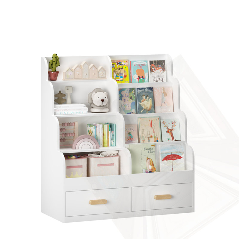 Bibliothèque 39,3 "H avec 2 tiroirs de rangement