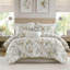 Ensemble d'édredon surdimensionné en satin de coton 6 pièces Cal King