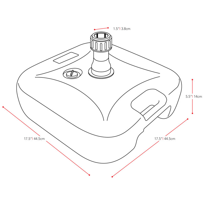 Base de parasol autoportante en plastique Helland