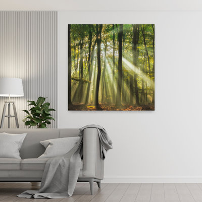 Art contemporain contemporain, paysage de forêt abstrait