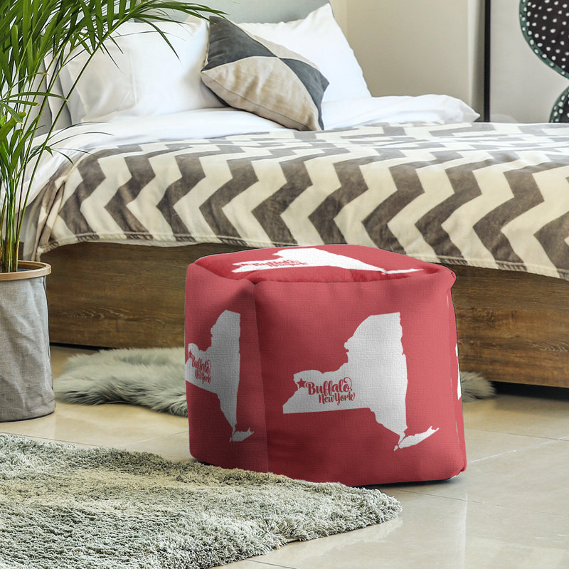 Repose-pieds cube new york buffalo, Rouge
