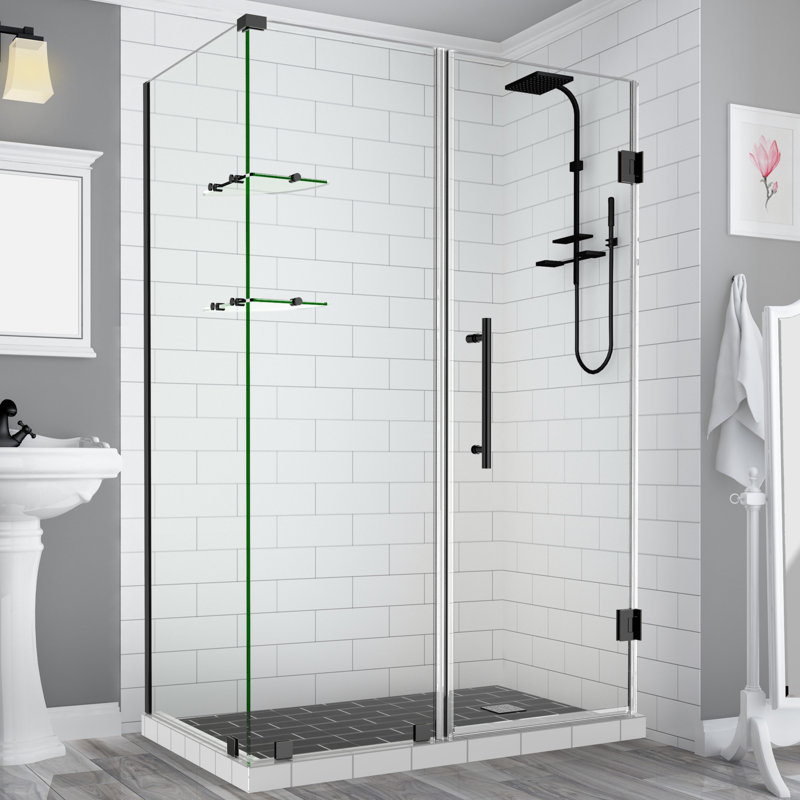 Cabine de douche rectangulaire à charnière 32 po x 72 po Bromley GS