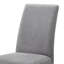 Chaise parsons rembourrée en velours gris Quantia