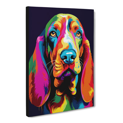 Basset Hound Pop - Wrapped Canvas