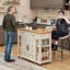 Rolling Kitchen Cart Island with 2 Drawers-617775101