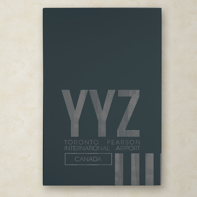 «VYYUR YYZ AEROPORT Layout», reproduction d'impression sur toile tendue, H 32 po x l 22 po