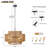 6-Light Dimmable Hand-Woven Drum Chandelier