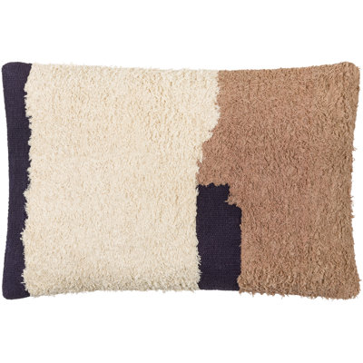 Hiba Embroidered Cotton Lumbar Throw Pillow