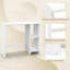 Petit bureau d'ordinateur avec rangement et tablette réglable-502488702
