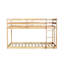 Lit simple au-dessus d'un lit mezzanine avec structure - supportant des plateformes en bois massif naturel pour une bonne nuit de sommeil offrant une surface de sommeil stable