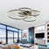 Jadiamond 6-Light 47.2 inch Modern Flush Mount Large Circle Ceiling Fixture with Remote Control