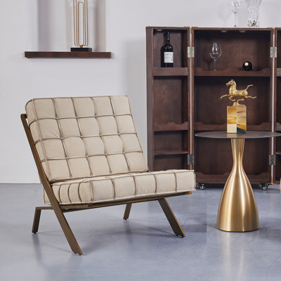 25.4'' Wide Clayton Top-grain Leather Leisure Chair