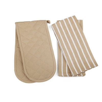 Brambly Cottage Striped Potholder & Oven Mitt Set