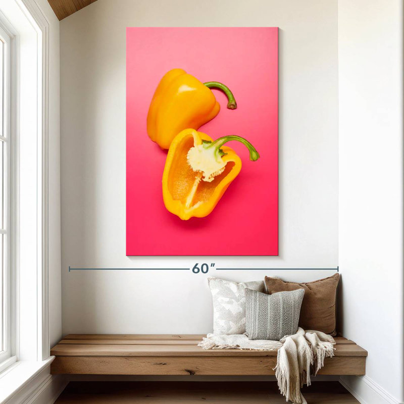 Yarlin Yellow Bell Pepper, 51" H x 34" W