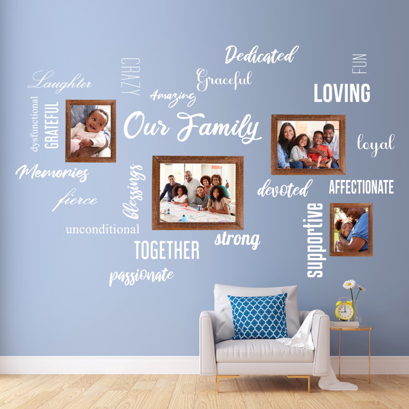 Adhésif décoratif «Mots pour décrire notre famille», Blanc