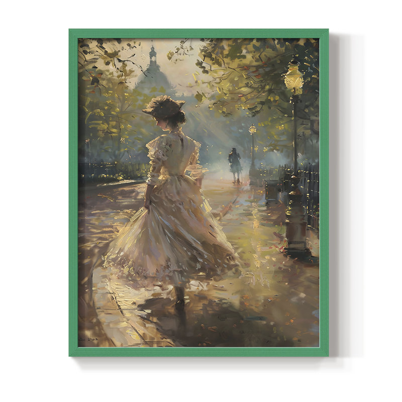 Reproduction encadrée WOMEN Series DCLIX - bois massif, H 11 po x l 9 po, Vert