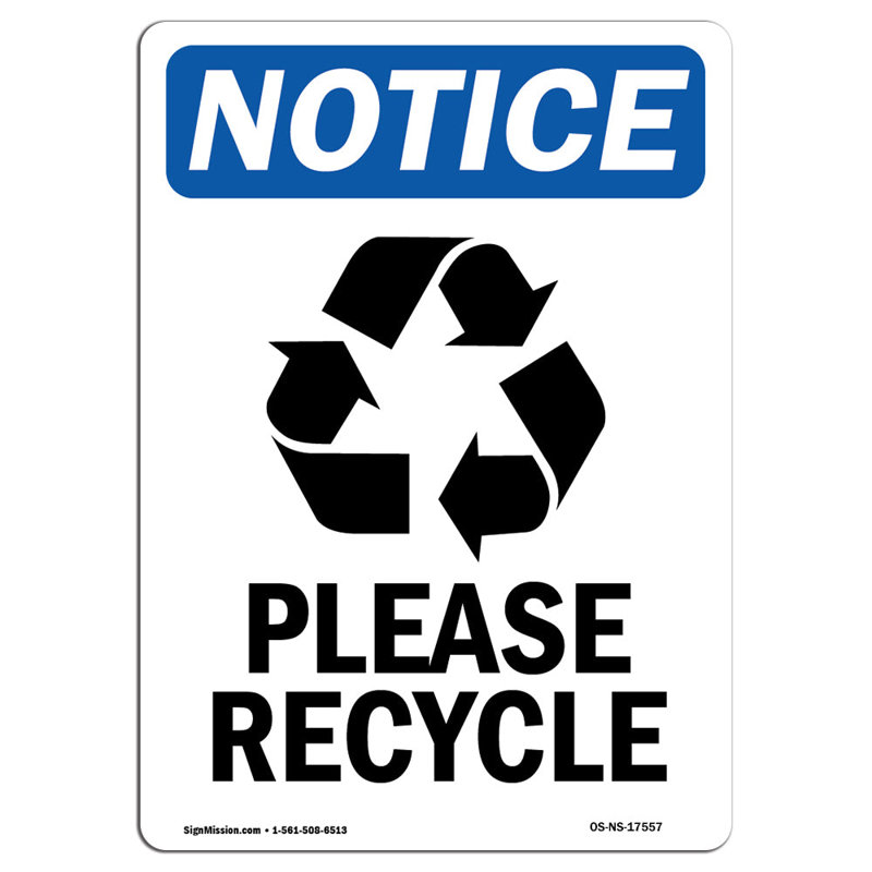Veuillez recycler le signe avec le symbole